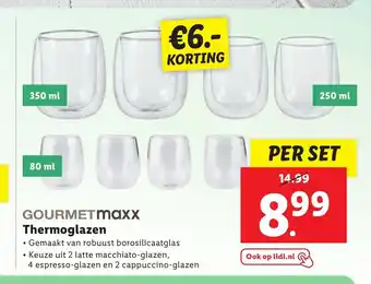 Lidl Gourmetmaxx Thermoglazen aanbieding