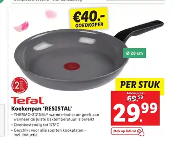 Lidl Tefal koekenpan 'Resistal' 28 cm aanbieding