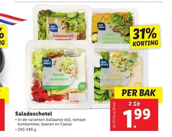 Lidl Saladeschotel 250-340 g aanbieding