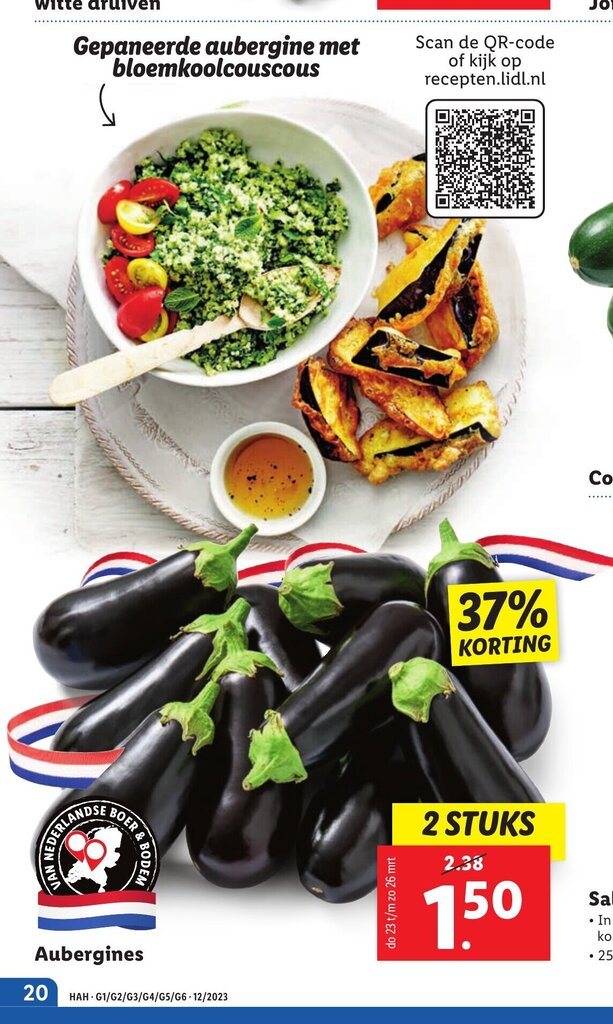 Aubergines 2 stuks aanbieding bij Lidl