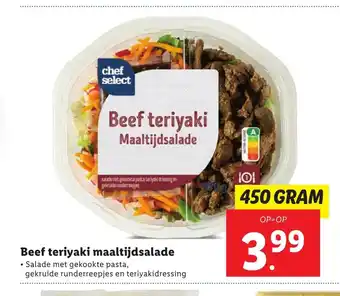Lidl Beef teriyaki maaltijdsalade 450 gram aanbieding