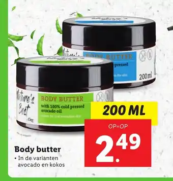 Lidl Body butter 200 ml aanbieding