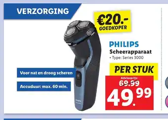 Lidl Philips Scheerapparaat Type: Series 3000 aanbieding