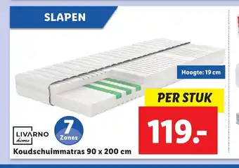 Lidl Livarno home Koudschuimmatras 90 x 200 cm aanbieding