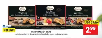 Lidl Luxe wafels 320 gram aanbieding