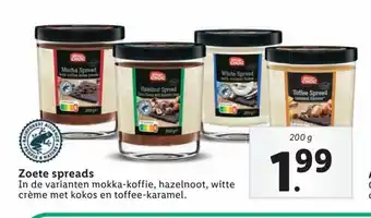 Lidl Zoete spreads 200 g aanbieding