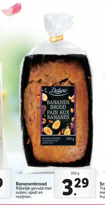 Lidl Bananenbrood 350 g aanbieding