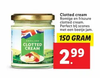 Lidl Clotted cream 150 gram aanbieding