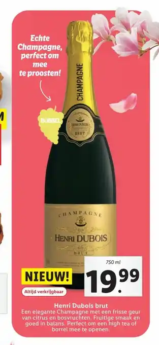 Lidl Henri Dubois brut 750 ml aanbieding