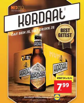 Lidl Kordaat krat 24 x 0,3 l aanbieding