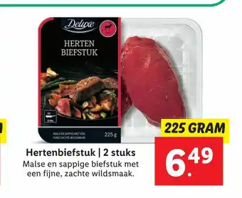 Lidl Hertenbiefstuk 225 gram aanbieding