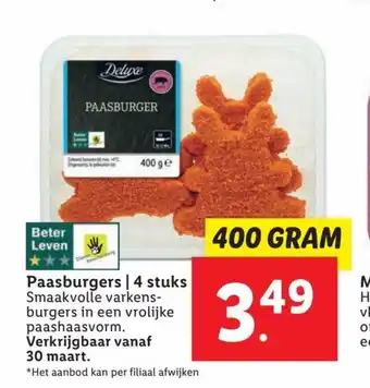 Lidl Paasburgers 400 gram aanbieding