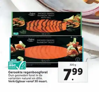 Lidl Gerookte regenboogforel 300 g aanbieding