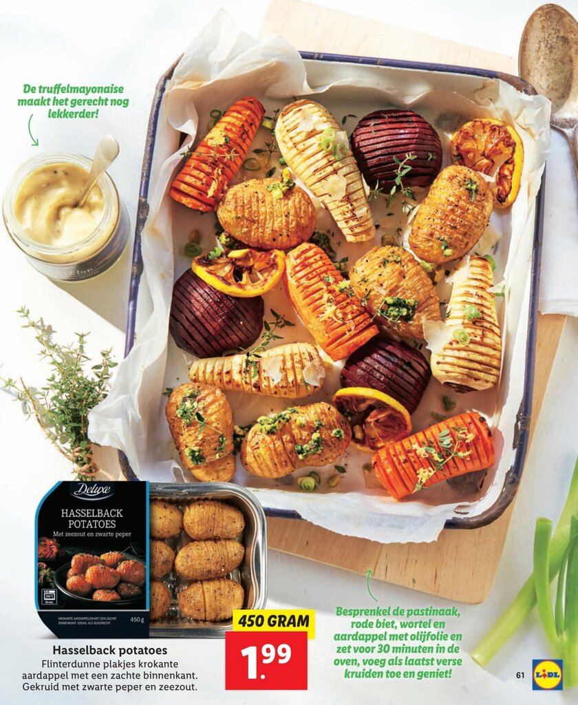 Hasselback potatoes 450 gram aanbieding bij Lidl