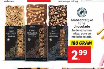 Lidl Ambachtelijke fijne chocolade 180 gram aanbieding