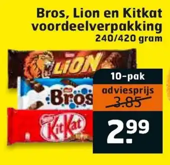 Trekpleister Bros, Lion of KitKat 10-pack 240/420g aanbieding