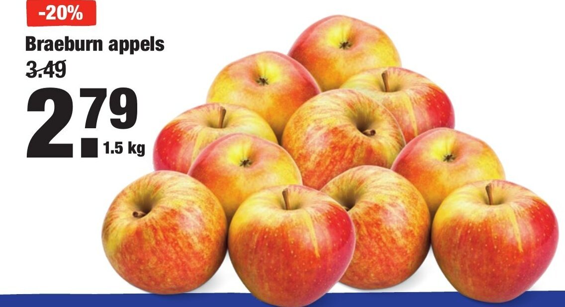 Braeburn appels 1,5kg aanbieding bij ALDI