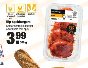 ALDI Kip spekburgers 500g aanbieding