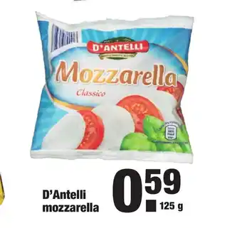 ALDI D'antelli mozzarella 125g aanbieding