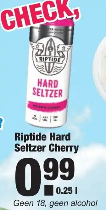 ALDI Riptide hard seltzer cherry aanbieding