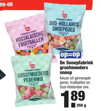 ALDI De snoepfabriek grootmoeders snoep 350g aanbieding