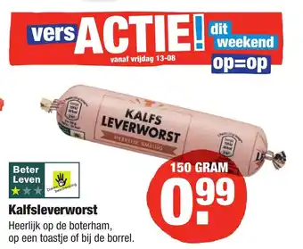 ALDI Kalfsleverworst 150g aanbieding