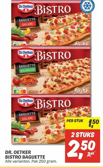 Dekamarkt Dr. oetker bistro baguette 250g aanbieding