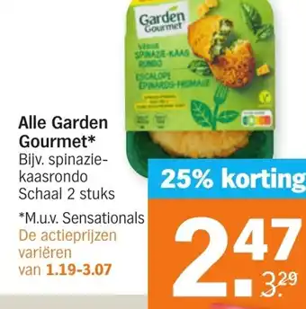 Albert Heijn Alle Garden Gourmet 2 stuks aanbieding