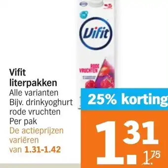 Albert Heijn Vifit literpakken aanbieding