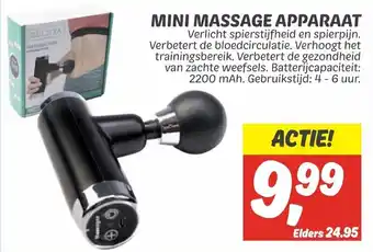 Dekamarkt Mini massage apparaat 2200 mAh aanbieding