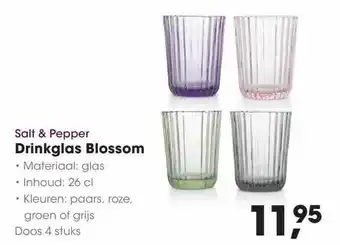 HANOS Salt & pepper drinkglas blossom aanbieding