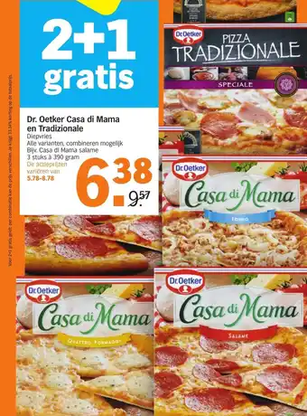 Albert Heijn Dr. Oetker Casa di Mama en Tradizionale 390g aanbieding