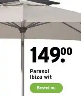 GAMMA Parasol ibiza wit aanbieding