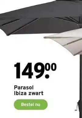 GAMMA Parasol ibiza zwart aanbieding