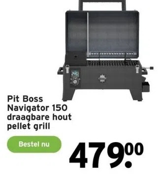 GAMMA Pit boss navigator 150 draagbare hout pellet grill aanbieding