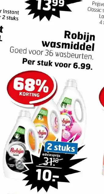 Trekpleister Robijn wasmiddel 2 stuks aanbieding