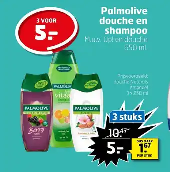 Trekpleister Palmolive douche en shampoo 3 stuks aanbieding