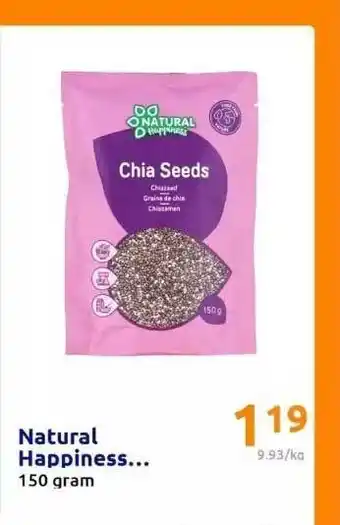 Action Natural happiness chia seeds aanbieding