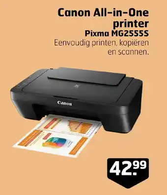 Trekpleister Canon All-in-One printer Pixma MG25555 aanbieding
