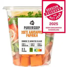 Albert Heijn Ah pureersoep zoete aardappel paprika aanbieding