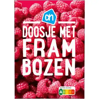 Albert Heijn Ah doosje met frambozen aanbieding