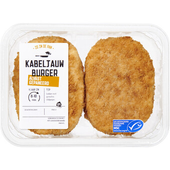 Albert Heijn Ah kabeljauwburger gepaneerd aanbieding