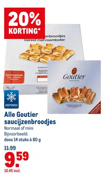 Makro Alle Goutier saucijzenbroodjes aanbieding