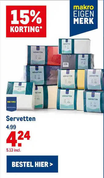 Makro Servetten aanbieding