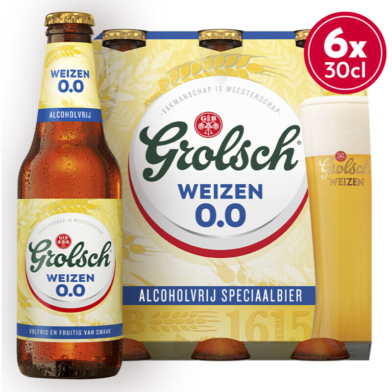Albert Heijn Grolsch weizen 0.0% 6-pack aanbieding