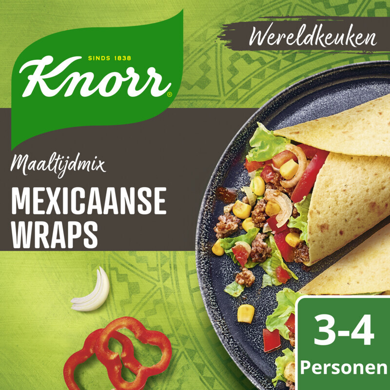 Knorr maaltijdmix mexicaanse wraps aanbieding bij Albert Heijn