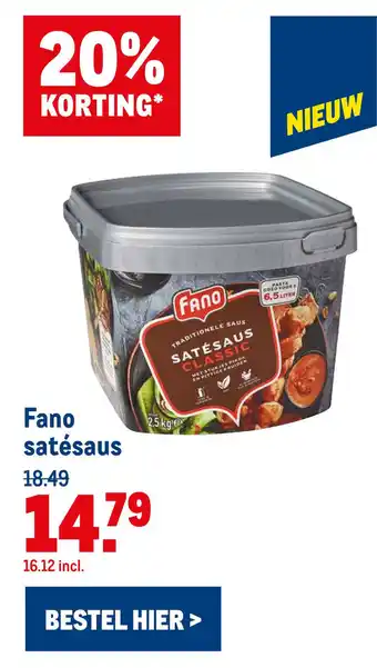 Makro Fano satésaus aanbieding