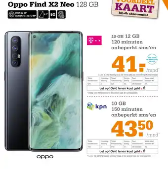 Telecombinatie Oppo Find X2 Neo 128 GB aanbieding