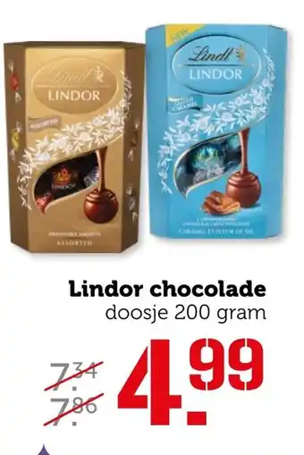 Coop Lindt Lindor chocolade 200 gram aanbieding