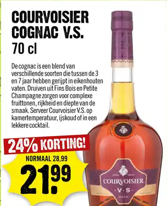 Dirck 3 Courvoisier Cognac V.S. aanbieding